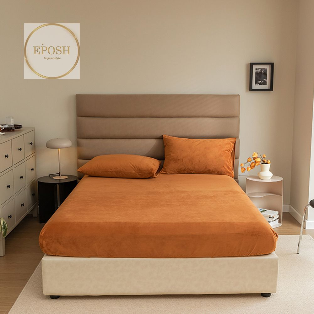 Velvet spread Sheet -Rust – eposh.pk