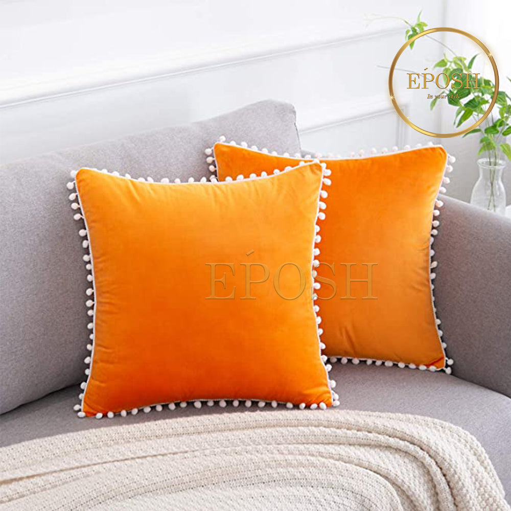 Orange top sofa pillows