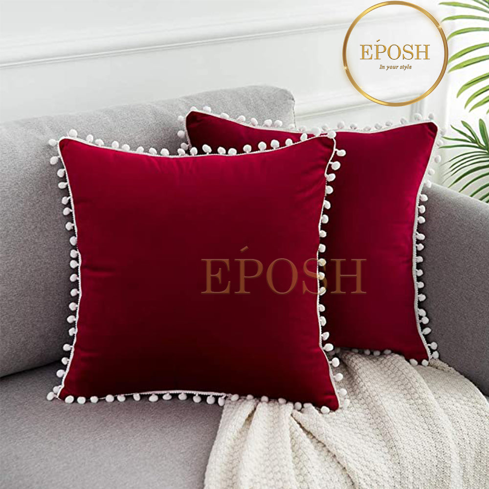 Maroon velvet outlet pillow